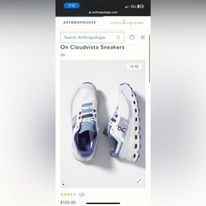 On Cloudvista Sneakers in Frost/Mineral